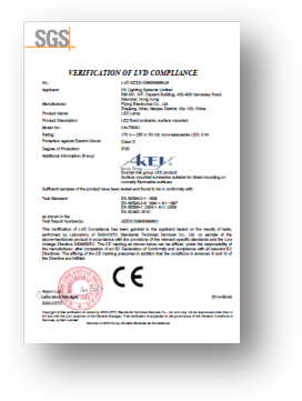 Сертификат CE на светильники АКТЕЙ
